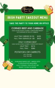 Join Us For Our Annual St Patty's Day Parking Lot Party On 3/16 From 12-10 pm 